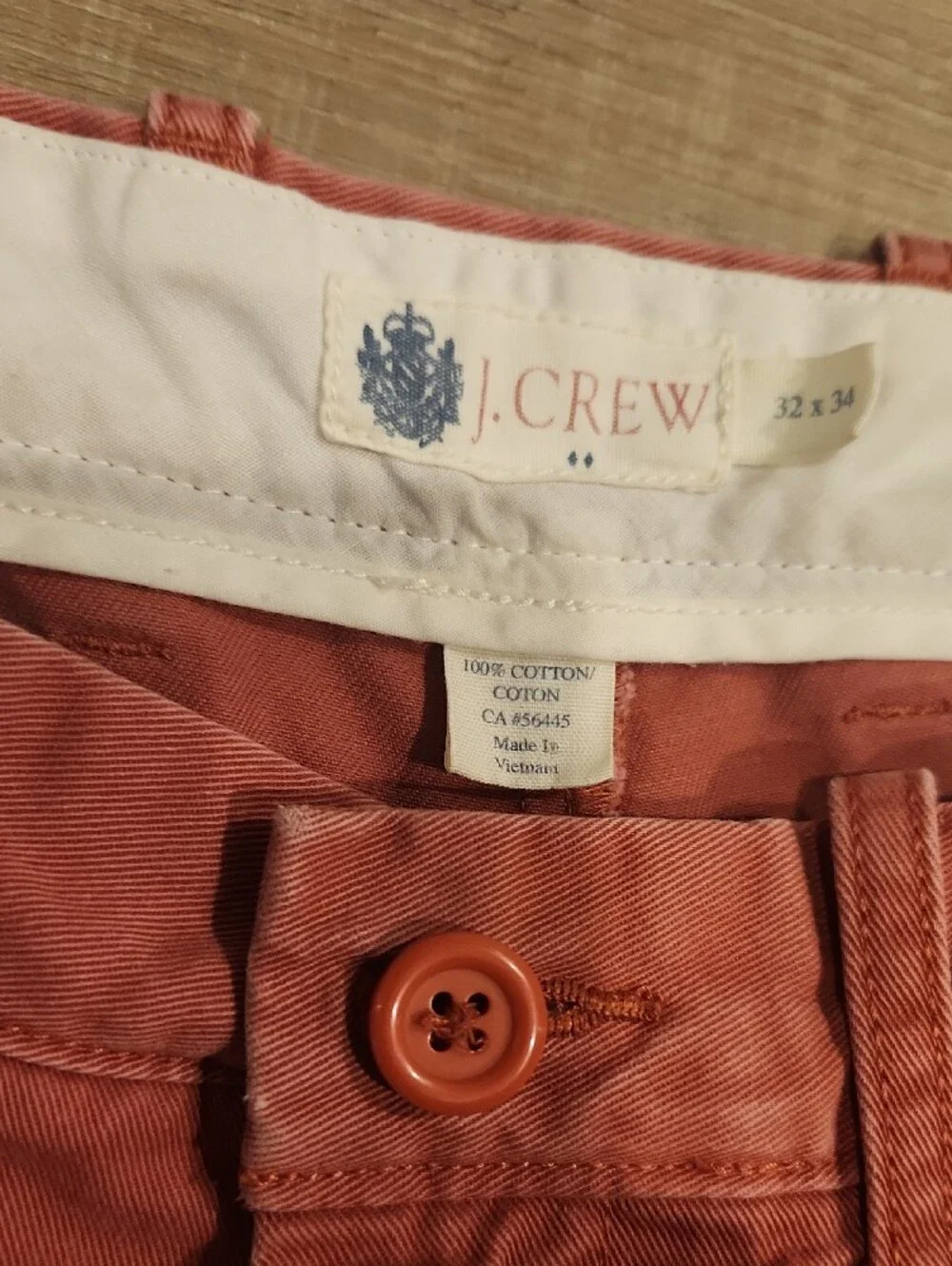 J. Crew Slim Rust Orange Chinos